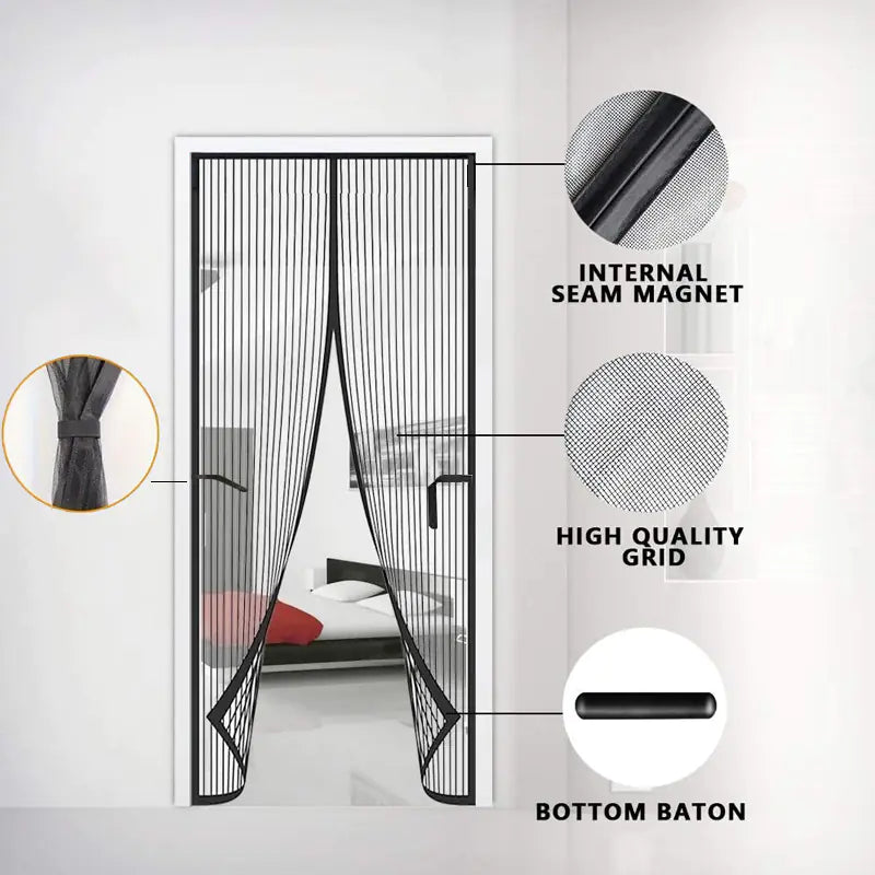 Magnetic Screen Door Curtain for Mosquito Protection