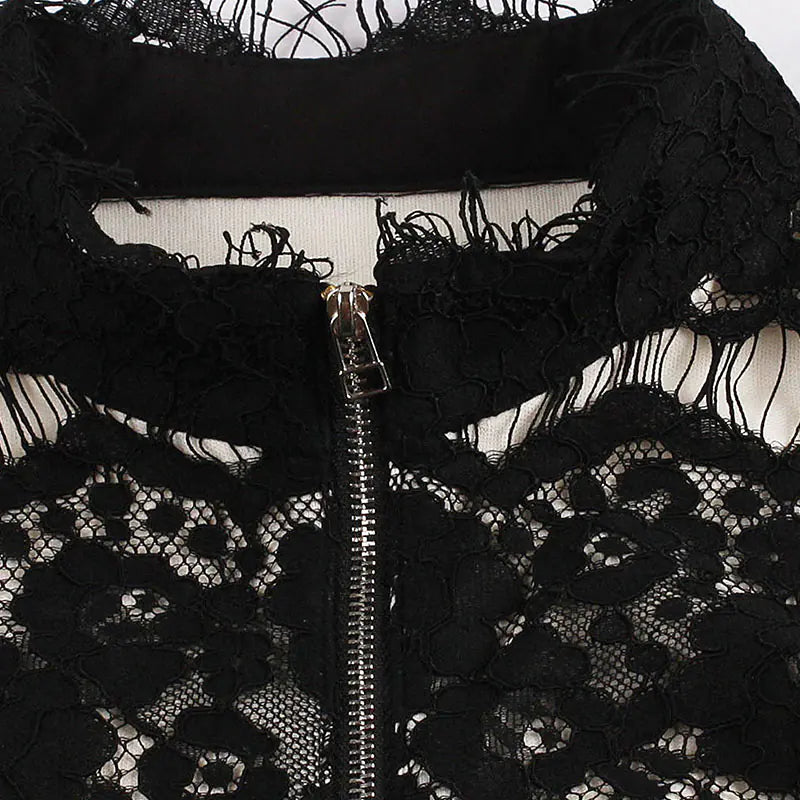 Autumn Winter New Puff Skirt Lace Waist A-Line Dress