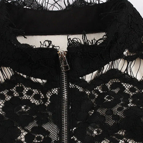 Autumn Winter New Puff Skirt Lace Waist A-Line Dress