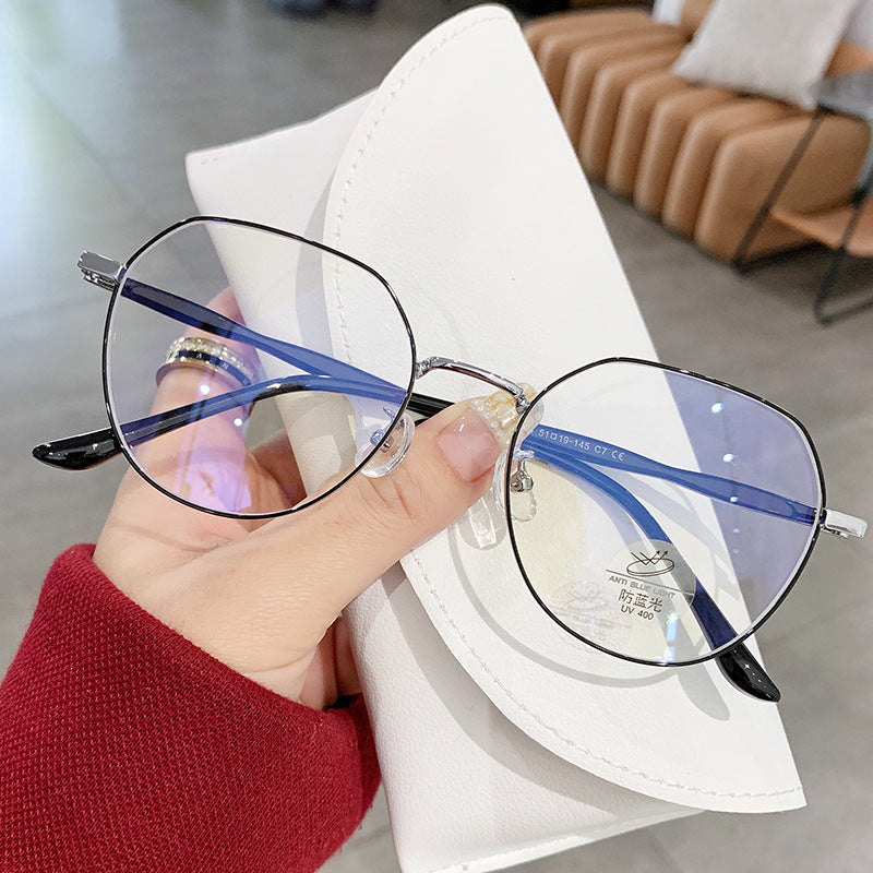 Vintage Anti-Blue Light Glasses for Women, Polygon Frame