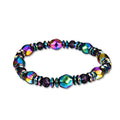 Colorful Obsidian and Black Magnet Bracelet