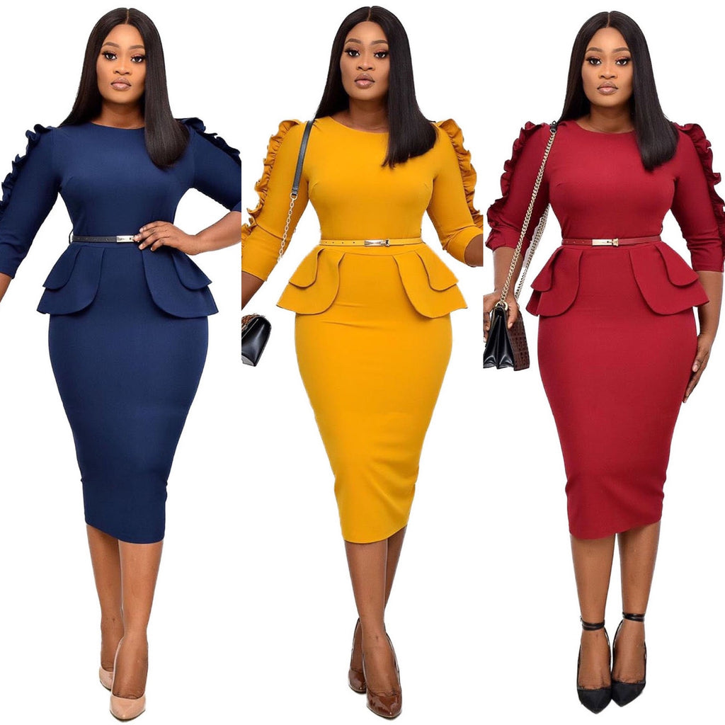 Elegant African Dress for Professional Office Commute