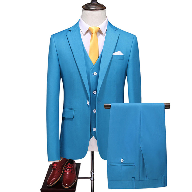 Caramel Color Men's Suit Set for Students and Weddings