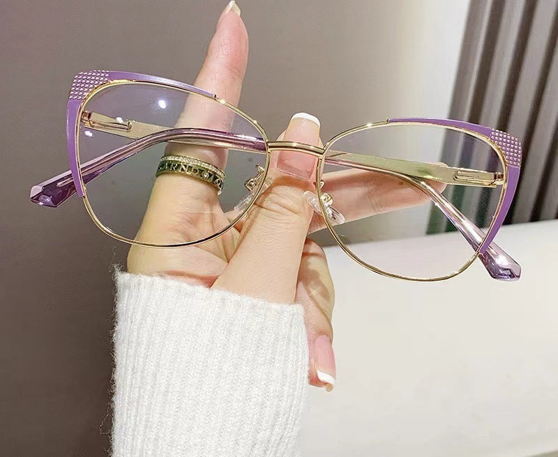 H 7151 Cat Eye Glasses for Men and Women, Anti-Blue Light