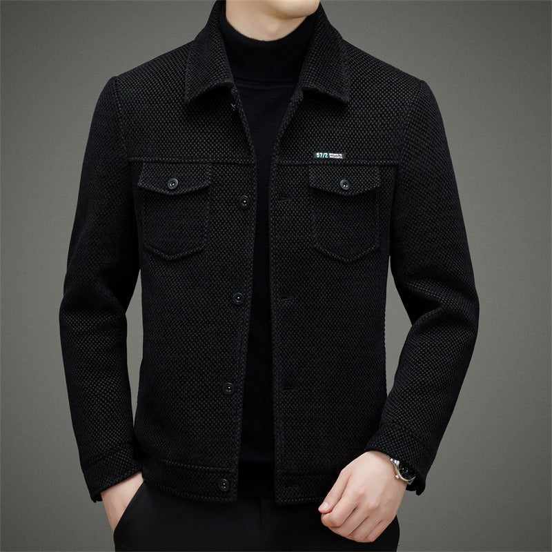 Men's Thickened Polo Collar Jacket
