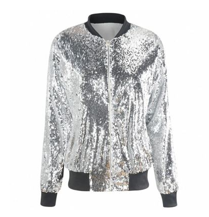 Shiny Green Sequin Jacket for Fashionable Style