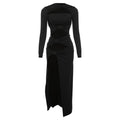 Solid Color Sexy Cutout Split Dress for Fashionable Look