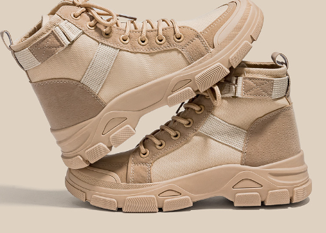High-Top Canvas Desert Boots for Students