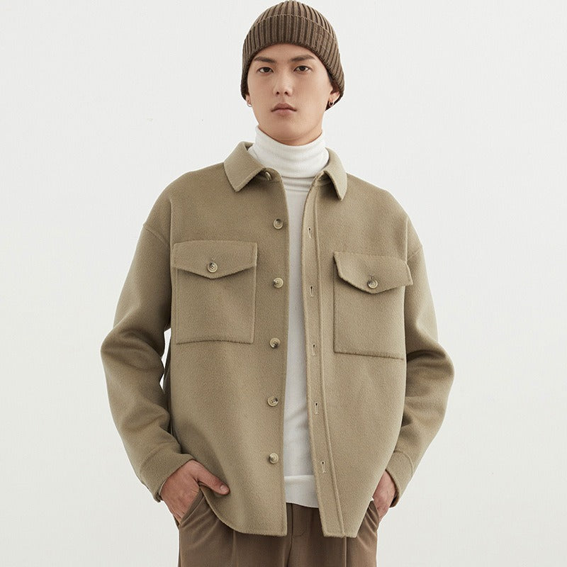 Men's Lapel Double-Sided Shirt Coat