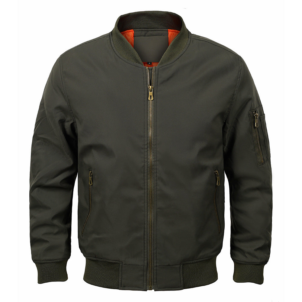 Men's Plus Size Air Force Flight Jacket for Fall/Winter