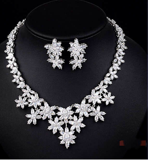 Elegant Necklace and Earring Set for Brides