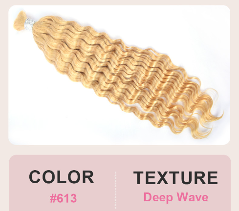 Human Hair Bulk Extensions for Styling and Waves