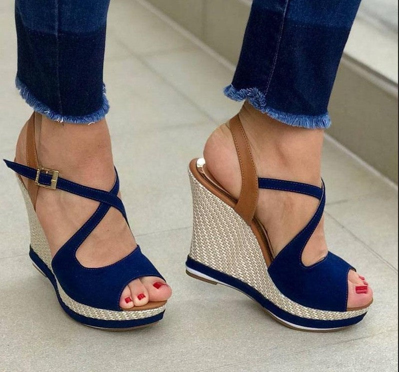 Toothy Waterproof Platform Wedge Sandals for Women