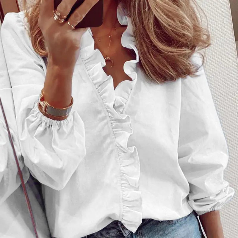 Casual Cute Long Sleeve Women's Office Shirt