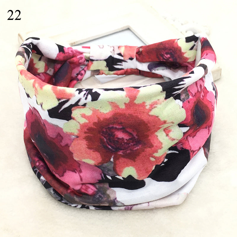 Double Wide Brim Beach Hair Band with National Style
