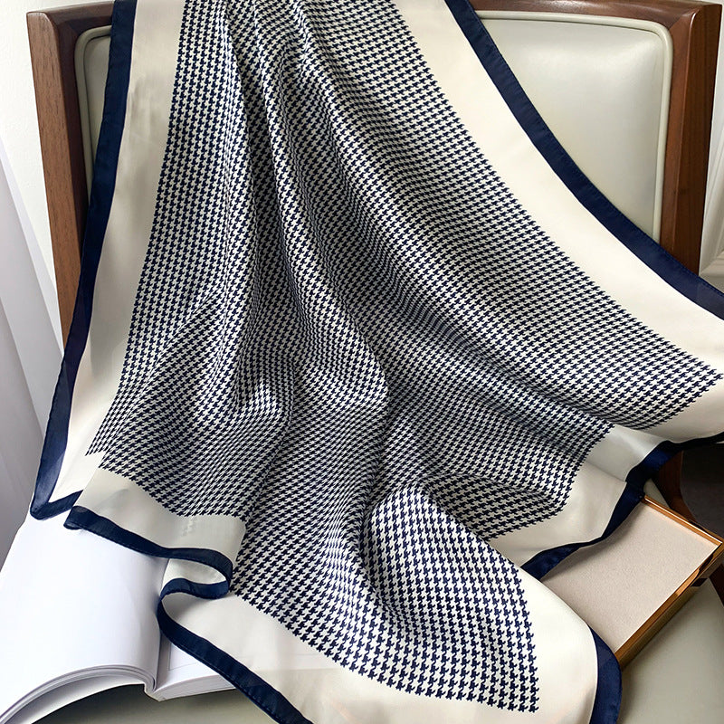 Luxury Silk Satin Women’s Print Scarves 70x70cm