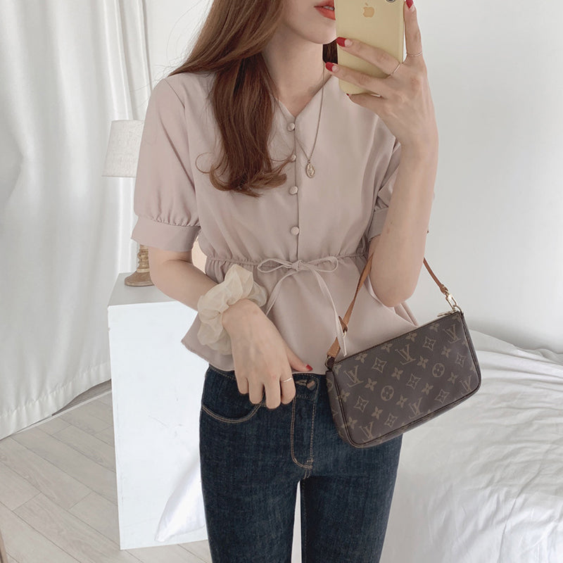 Chic Summer Button Blouse for Women