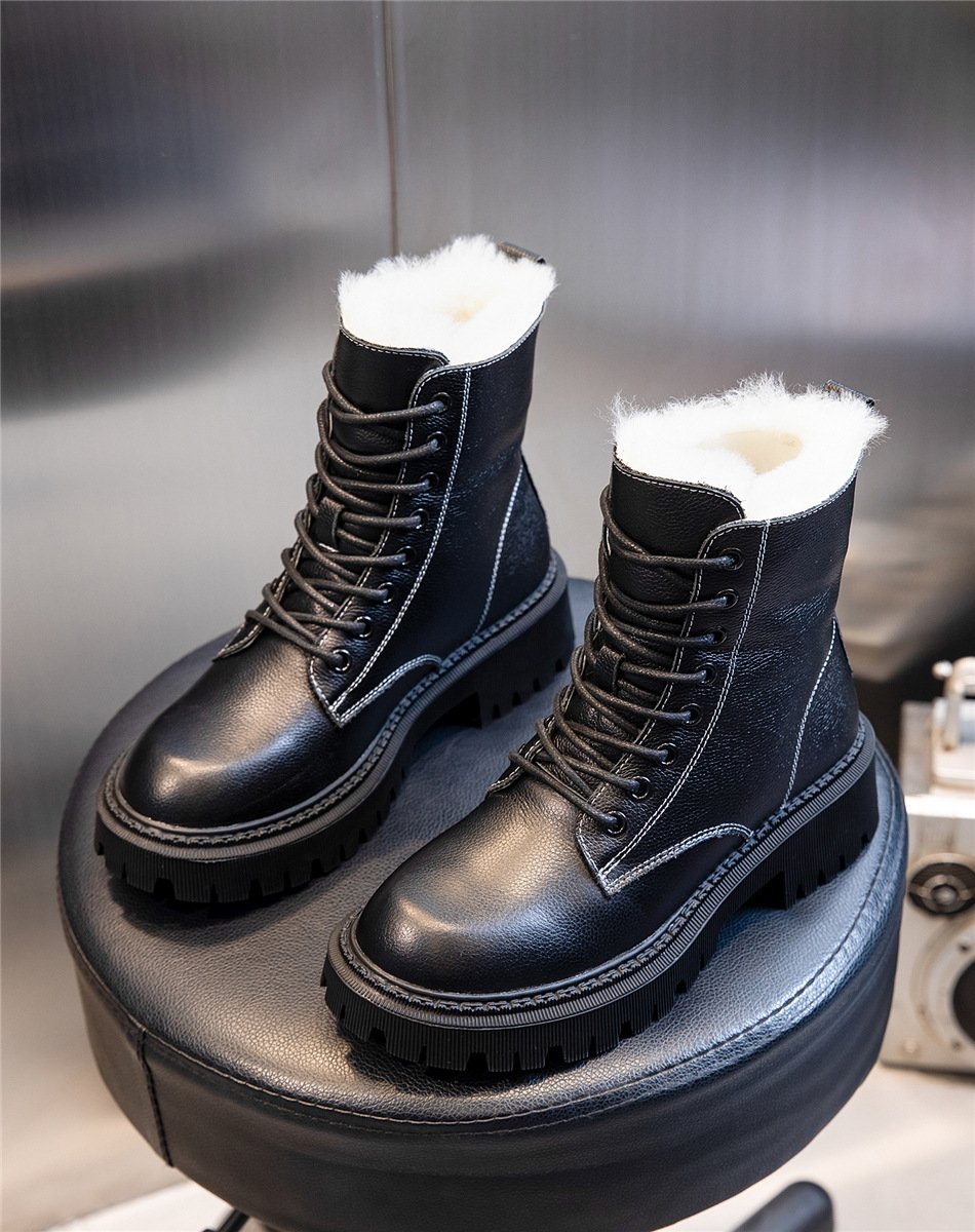 Real Wool Martin Boots for Autumn and Winter Season