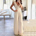 2023 Women's Fashion V-Neck Sleeveless Jumpsuit