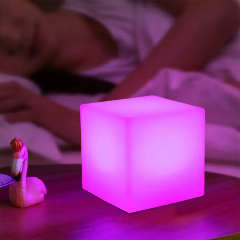 Rechargeable Cube LED Stool Table with Remote Control