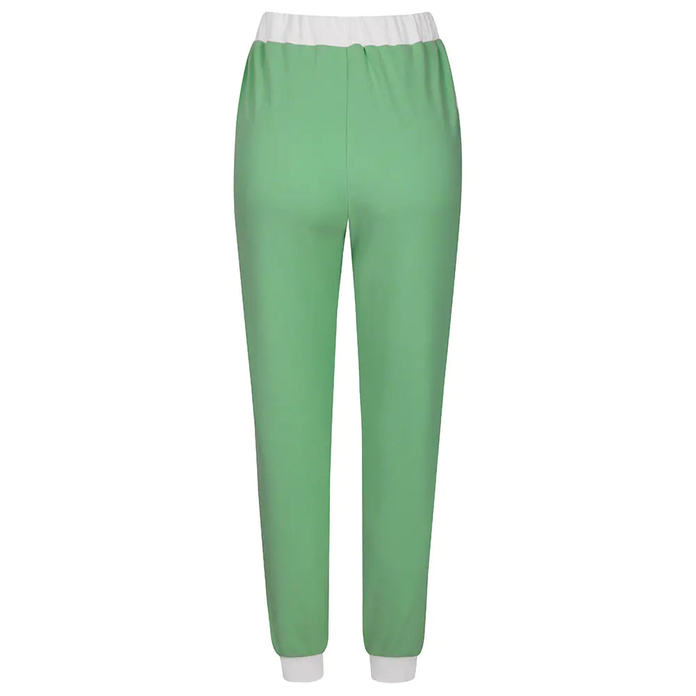 Women's Casual Sport Set with Color Block Design