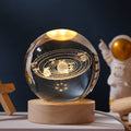 3D Solar System Crystal Ball with LED Lamp Stand