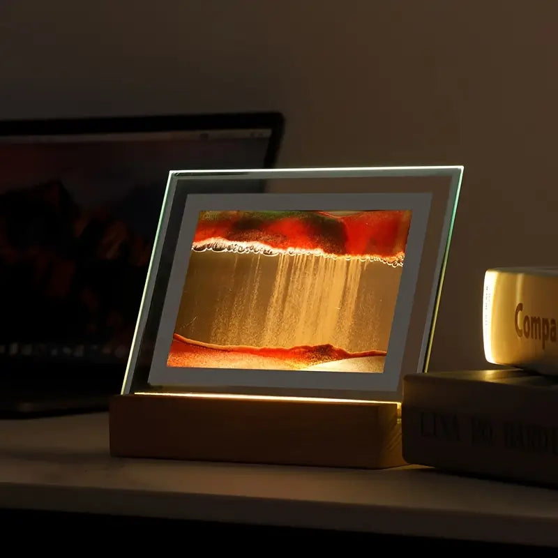 Quicksand Art Desk Lamp - USB 3D Night Light