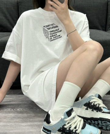 Layered Long Sleeve T-Shirt with Stitching Detail