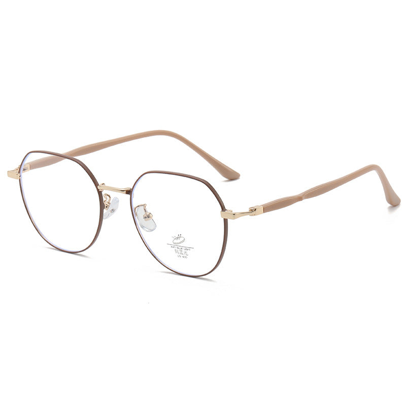Vintage Anti-Blue Light Glasses for Women, Polygon Frame