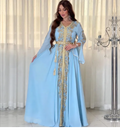 Dubai-Style Embroidered Applique Dress – Elegant and Sophisticated