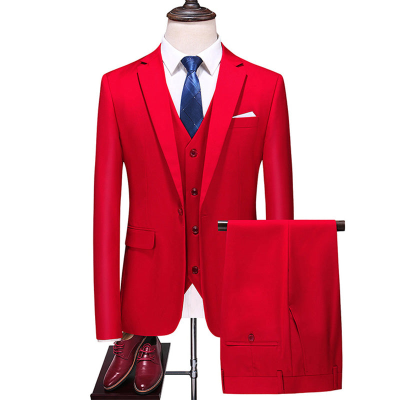 Caramel Color Men's Suit Set for Students and Weddings