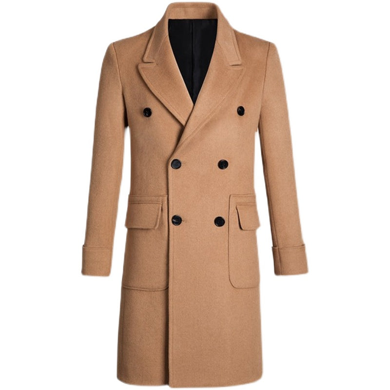 European American Men's British Mid-Length Coat