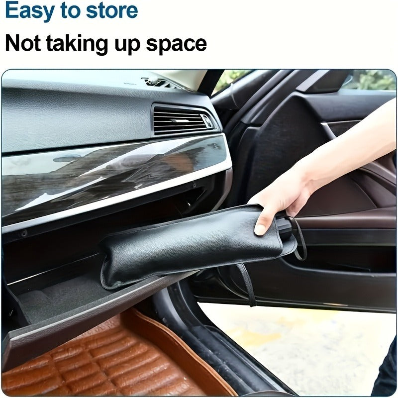 UPF50+ Compact Roll-Up Sunshade for Front Window