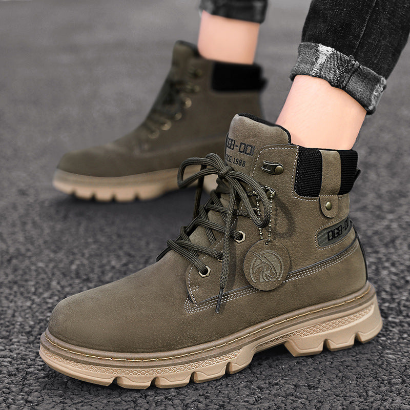 Desert Rhubarb Thick-soled Casual Men's Boots