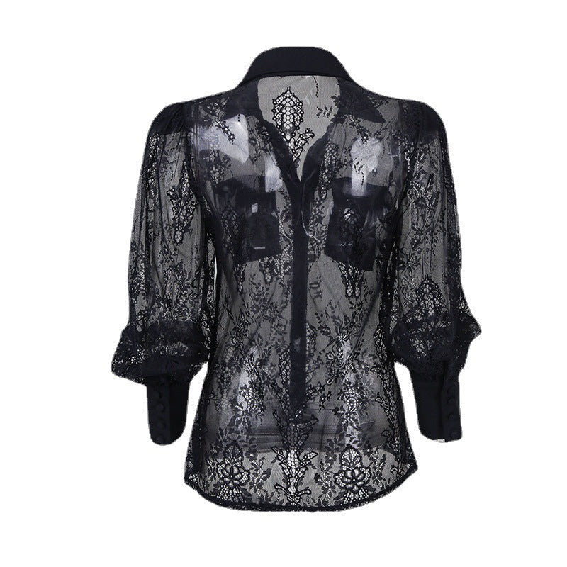 2023 Women's Long Sleeve Lace Blouse T-Shirt