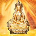 5-Inch Alloy Long Life Buddha Statue for Home Decor