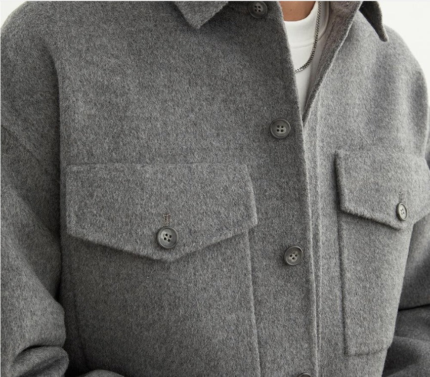 Men's Lapel Double-Sided Shirt Coat
