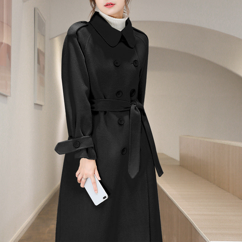 High-End Women's Cashmere Mid-Length Wool Coat
