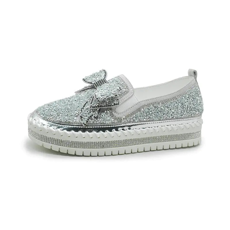 Luxury Sequin Butterfly Flats for Ladies - Casual Style
