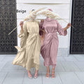 Three-Piece Satin Gown Dress for Women