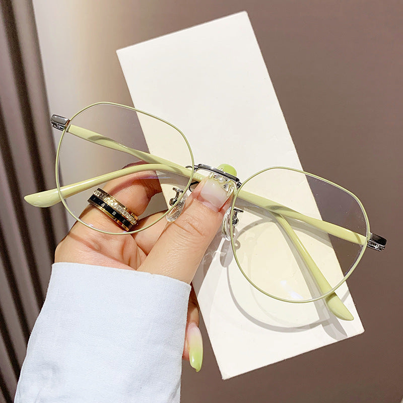 Vintage Anti-Blue Light Glasses for Women, Polygon Frame