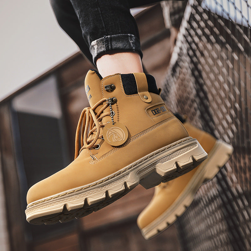 Desert Rhubarb Thick-soled Casual Men's Boots