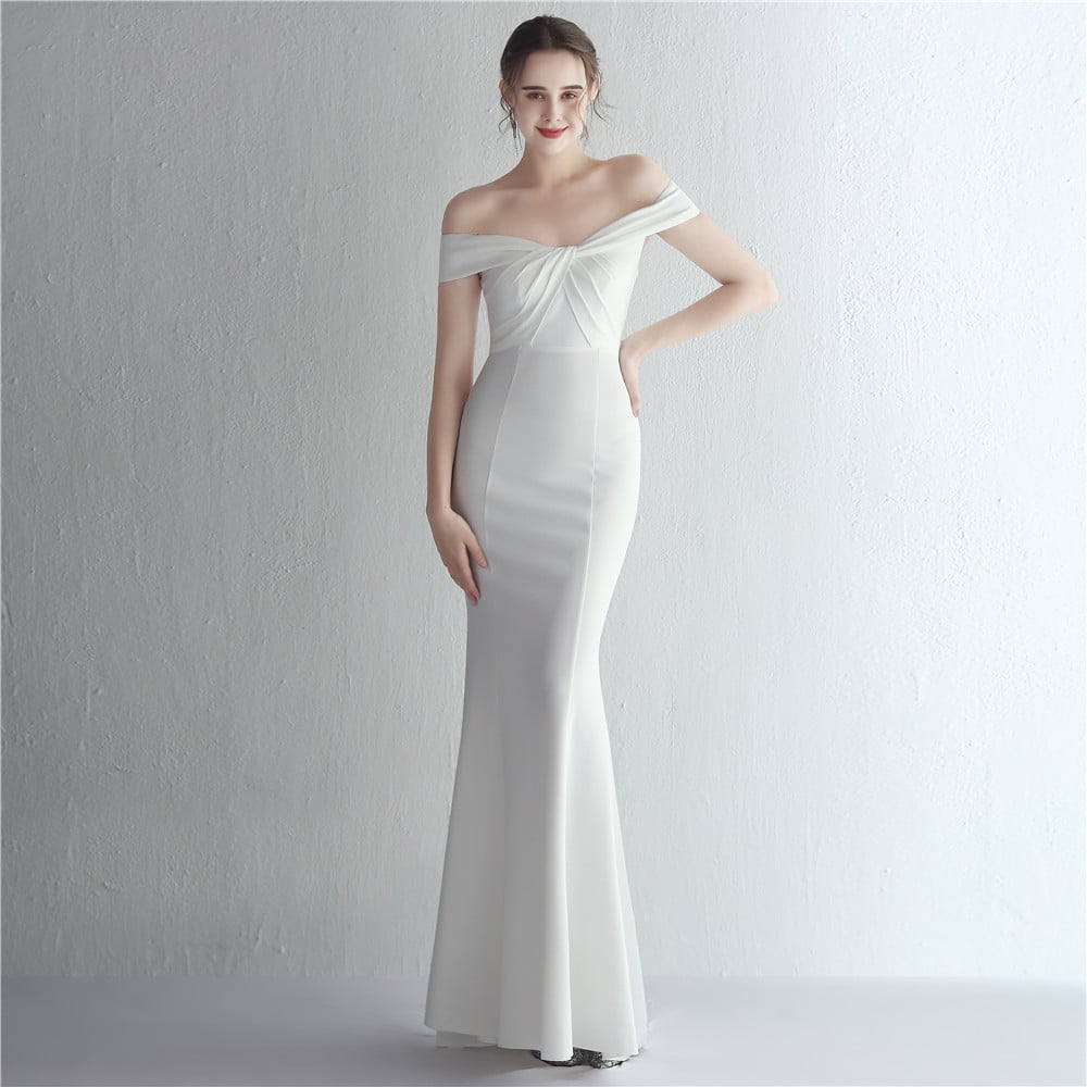 Slim-fit Off-shoulder Long Dress for Women