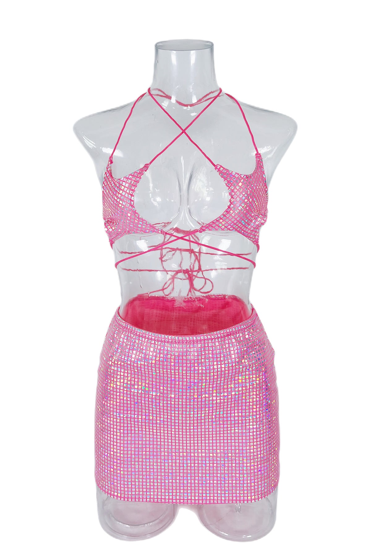 Star-Shaped Lingerie Set with Skirt and Top for Women