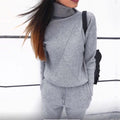 Turtleneck Sweater and Knit Pants Set