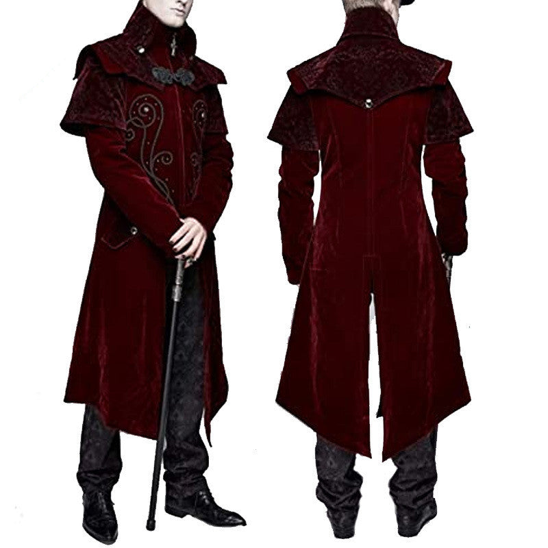 Gothic Autumn Winter Halloween Retro Stand Collar Jacket
