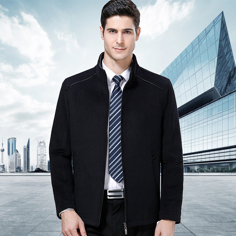 Men's Cashmere Jacket - Business Style for Fall/Winter