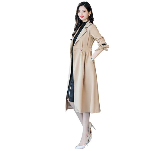Women's Mid-Length Korean Style Double-Breasted Coat