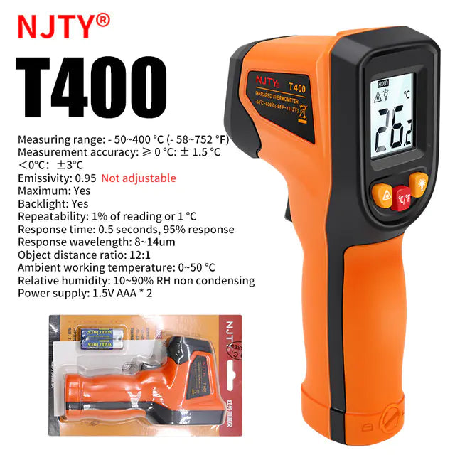 Digital Infrared Thermometer NJTY -50 to 600 ℃ Laser Gun