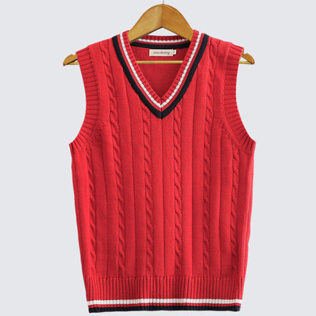 British Cotton Men's Tank Tops for Spring and Autumn